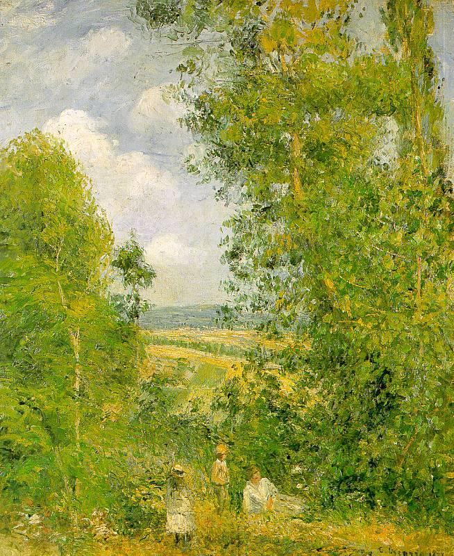 Camille Pissaro Resting in the Woods at Pontoise